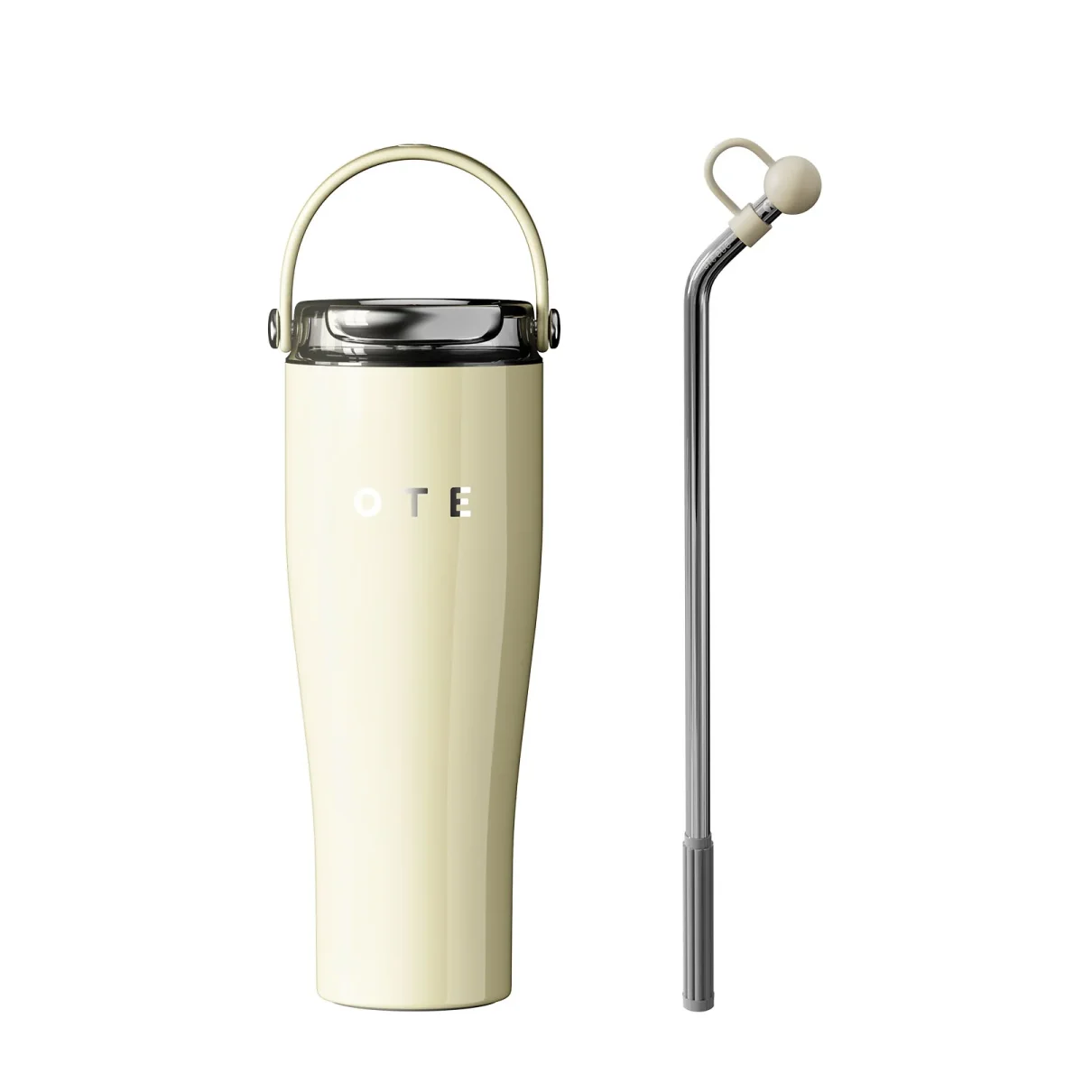 OTE 30 Oz Water Bottle with Flip Straw & Handle, 316 Stainless Steel Tumbler, 800ML Vacuum Keep Hot/Cold Water Bottle - Image 2