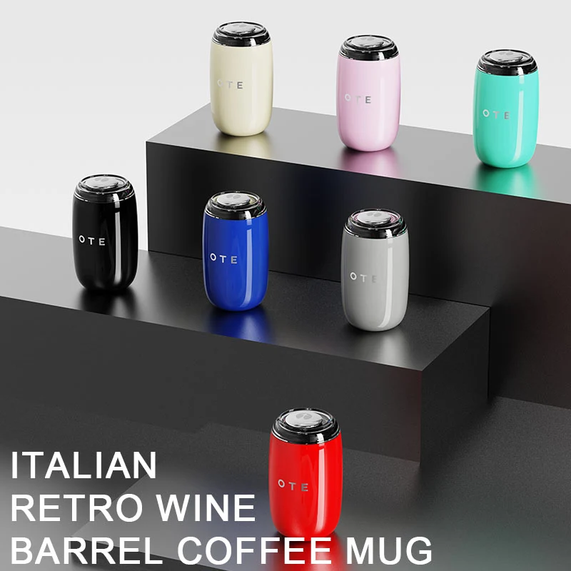 OTE Vacuum Insulated Coffee Mug, Stainless Steel Portable Wine Barrel Mug (with drinking lid), Capacity 13.5oz/10.1oz (400ml/300ml) – Suitable for Hot & Cold Drinks, Portable & Durable, Ideal for Fitness, Travel and Daily Use - Image 3