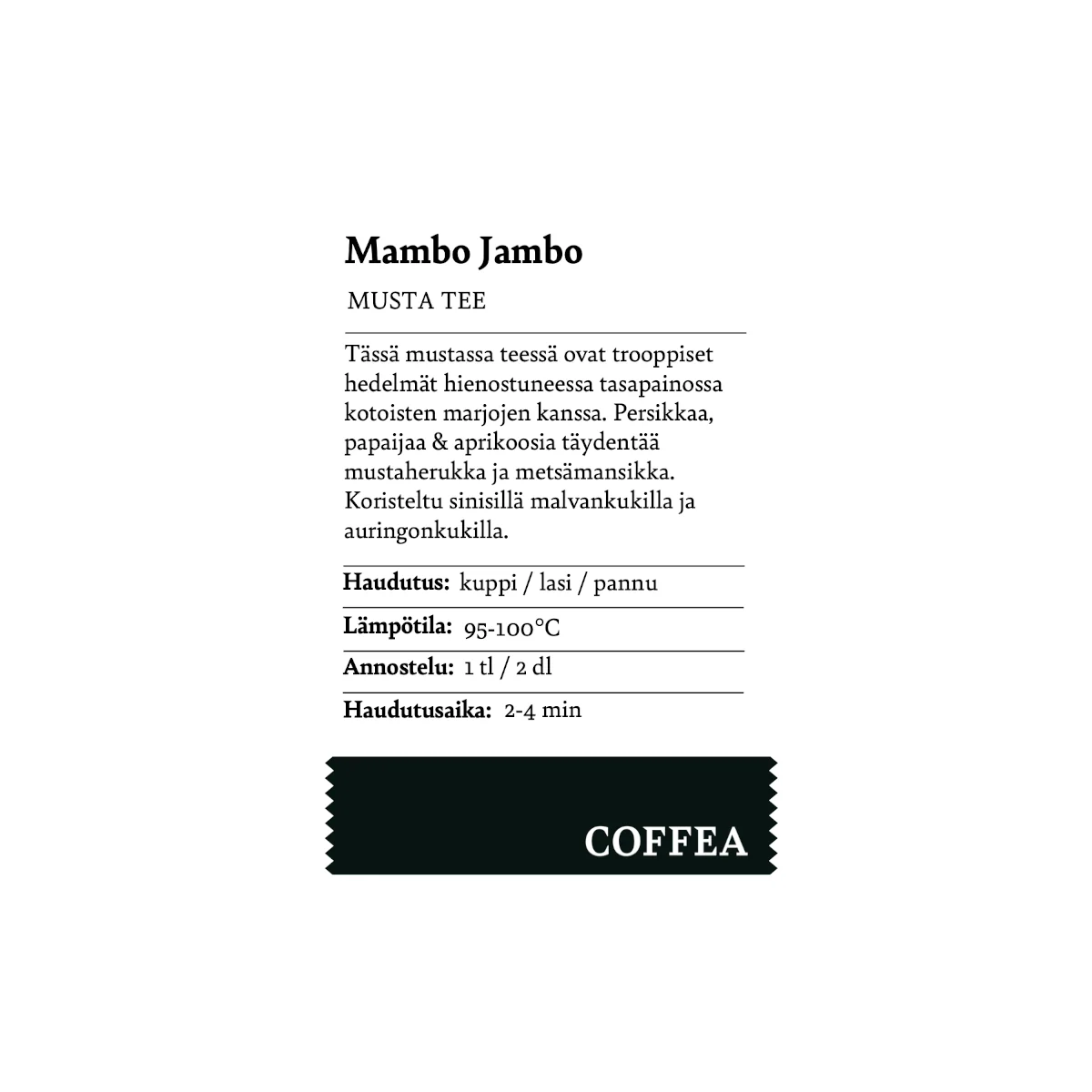 Mambo Jambo musta tee - Image 2